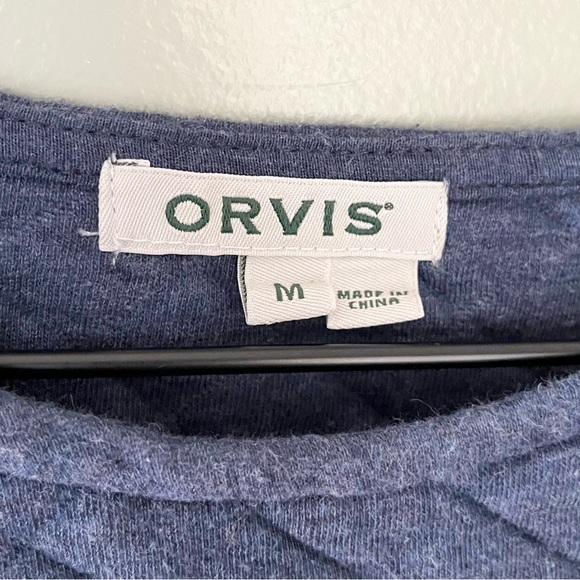 Orvis‎ Women’s Quilted Crewneck Long Sleeve Sweater in Blue Size Medium - Picture 6 of 9